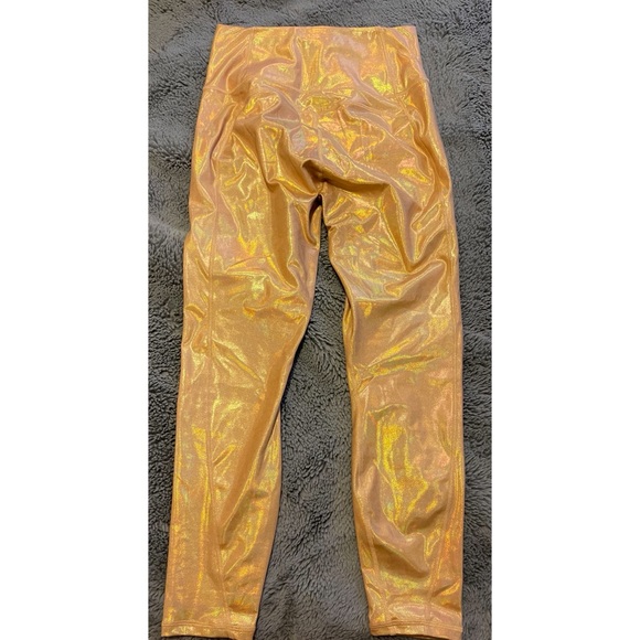 Fabletics high waist shiney iridescent leggings size M - Picture 5 of 8